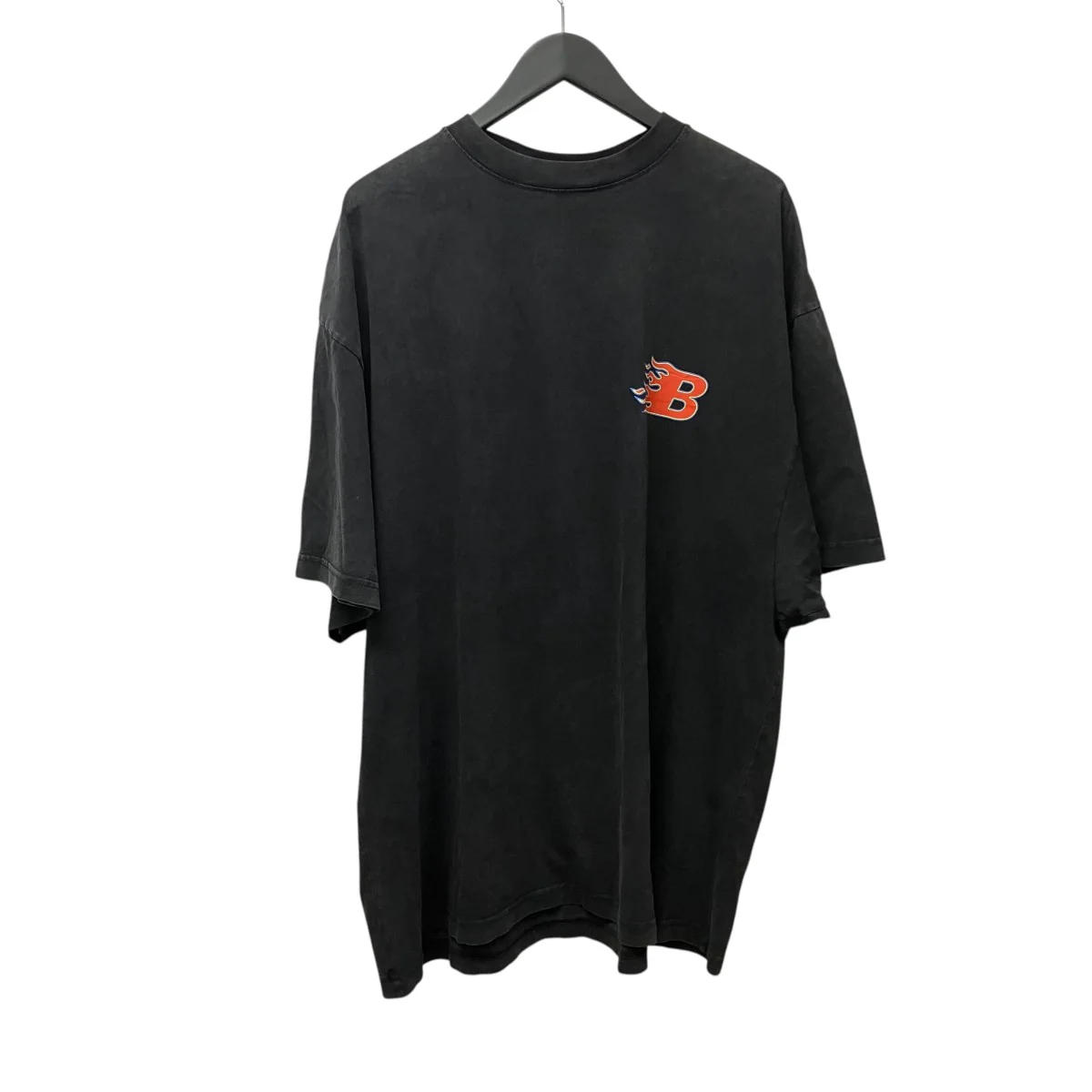 21SSFlame print TEEユーズド加工プリントTシャツ656978 - Image 2