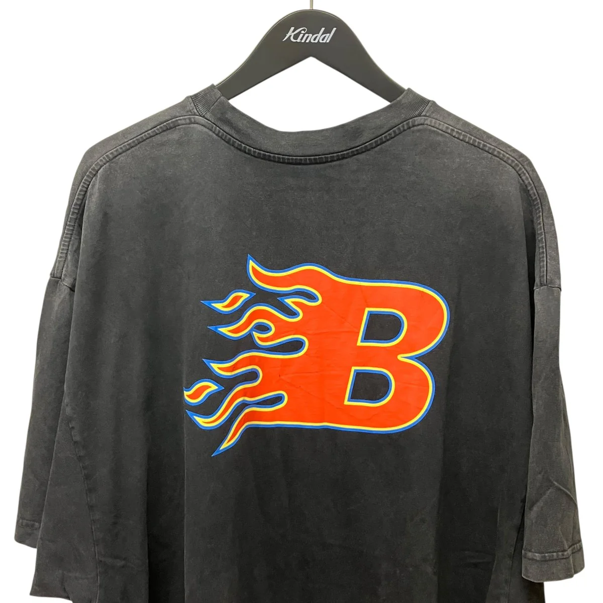 21SSFlame print TEEユーズド加工プリントTシャツ656978 - Image 3