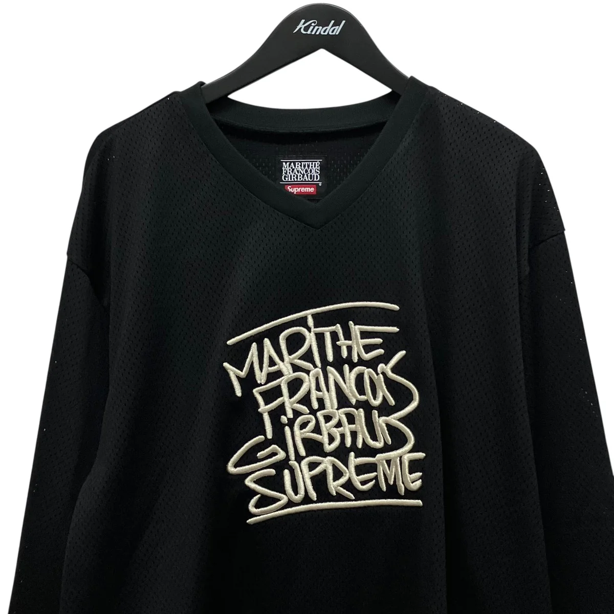 25SSHockey Jerseyロゴ刺しゅうメッシュカットソー - Image 3