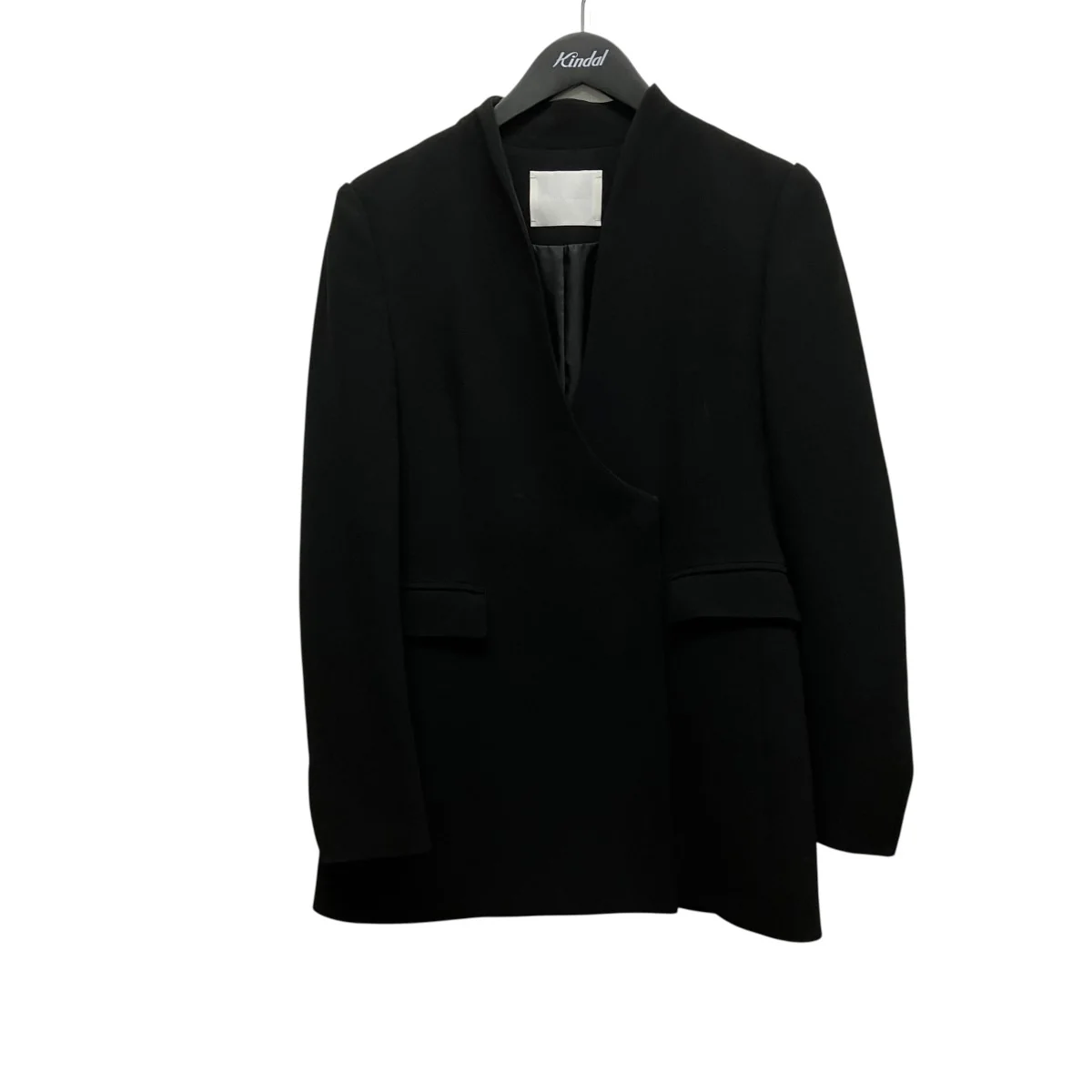 Acetate Polyester Collarless Double Breasted Suit JacketノーカラージャケットMM24FW-JK011