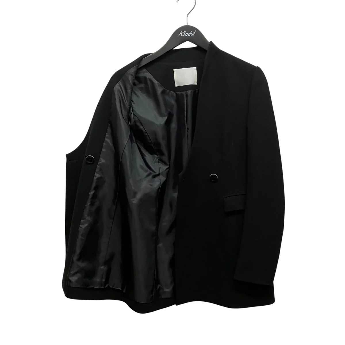 Acetate Polyester Collarless Double Breasted Suit JacketノーカラージャケットMM24FW-JK011 - Image 3
