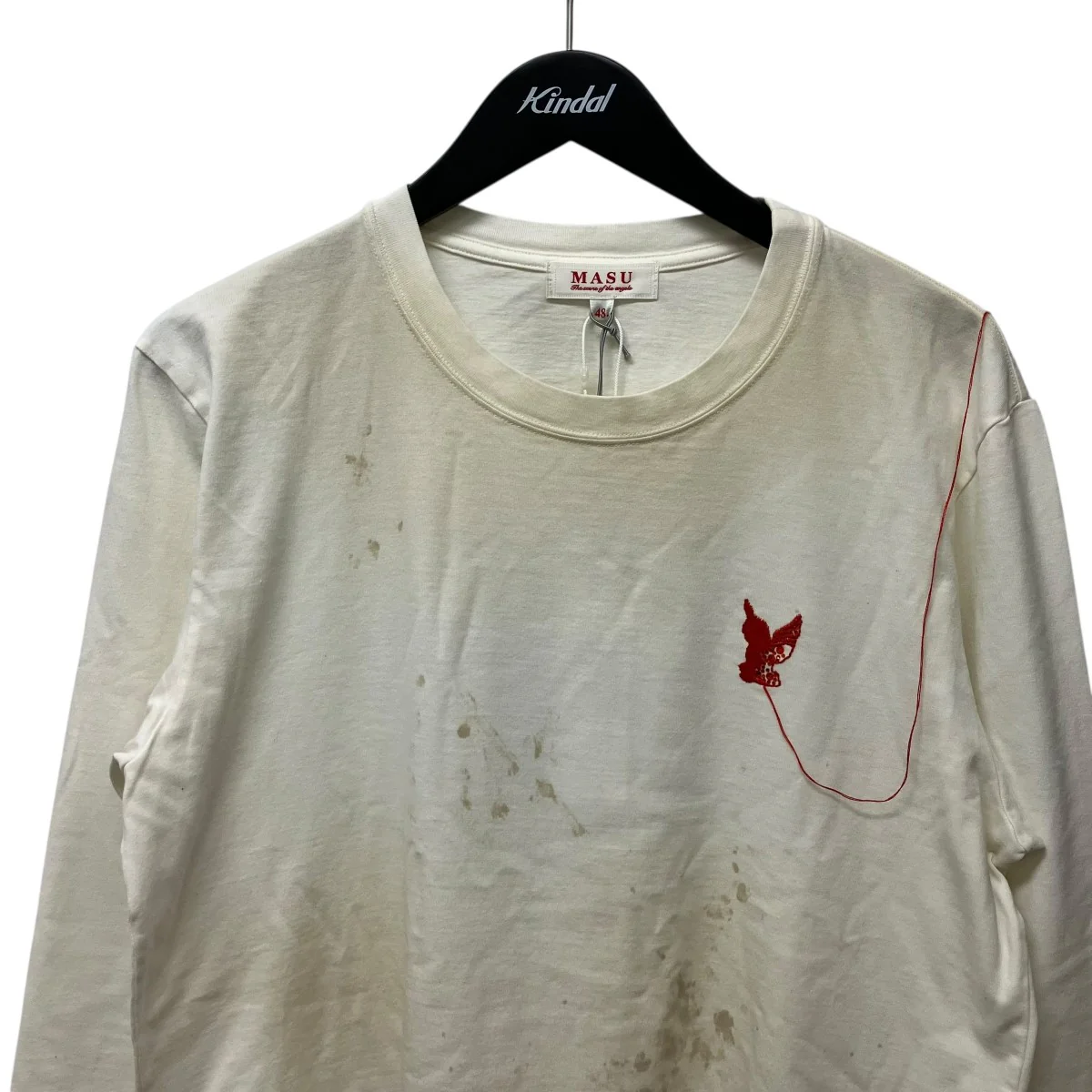 26SSWASTED RED ANGEL LONG SLEEVE T-SHIRTヴィンテージ加工ロングカットソーM26U6CS004 - Image 3