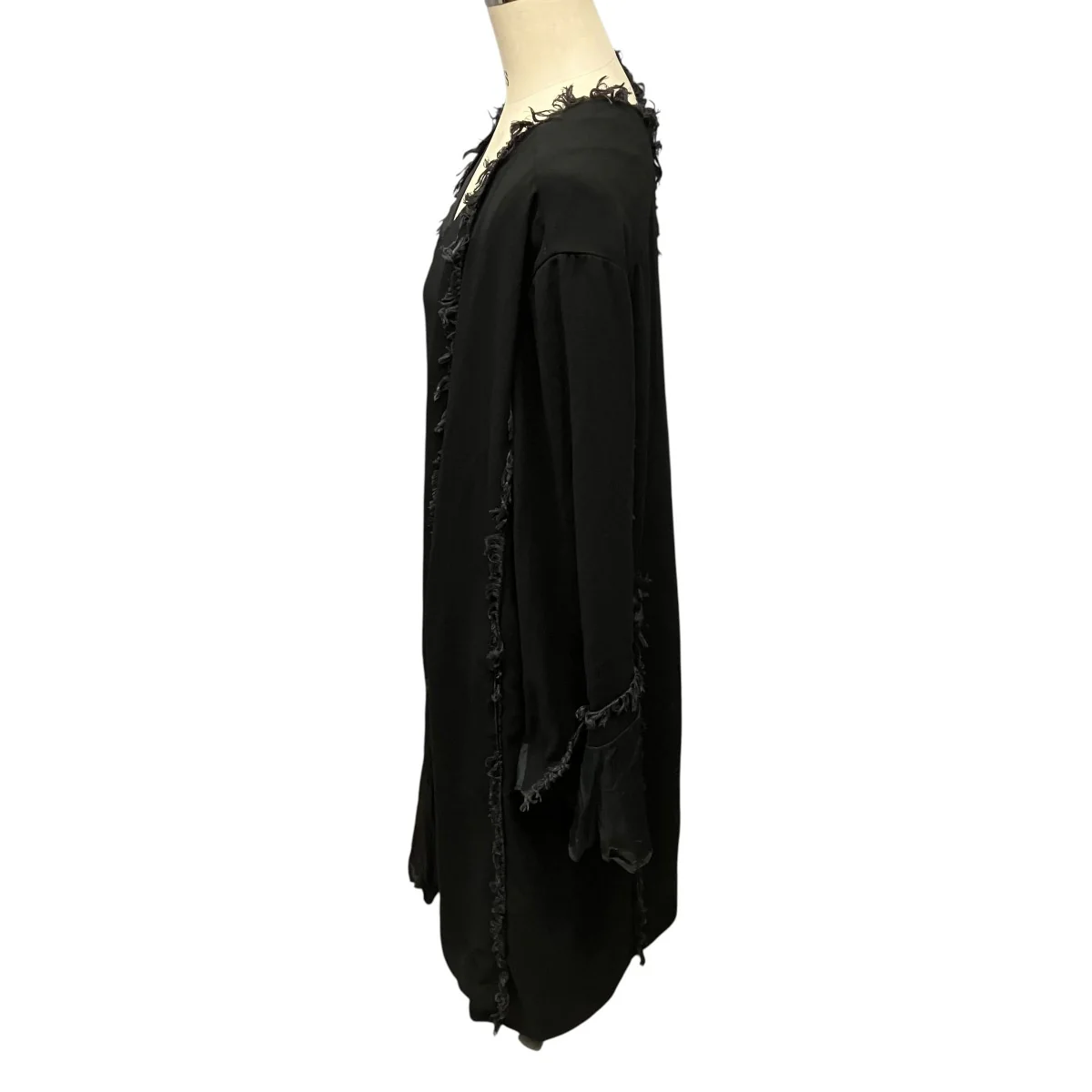 GEORGETTE FRINGE DRESSジップアップレイヤードワンピースTP02-FH216 - Image 3