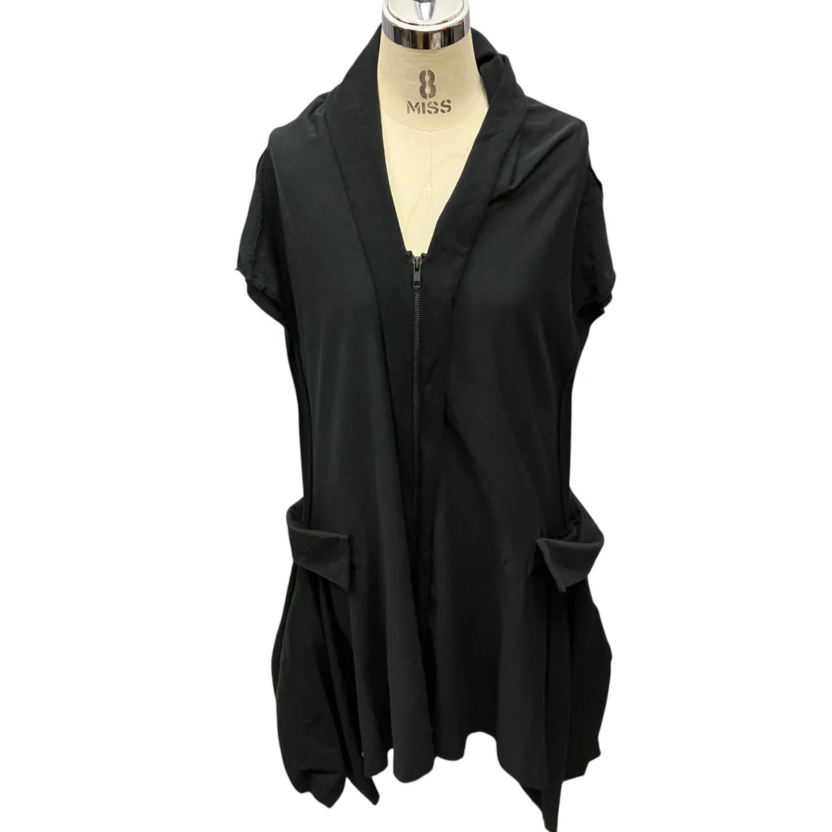 26SSCOTTON FRENCH TERRY DRAPE DETAIL DRESSジップアップワンピースLK-T63-046