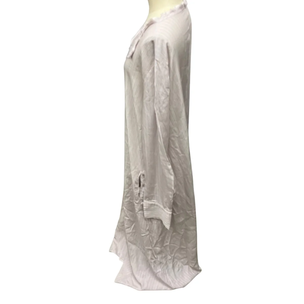25SSCELLULOSE STRIPE COLLARLESS A-LINE DRESSシャツワンピースYQ-D06-228 - Image 3
