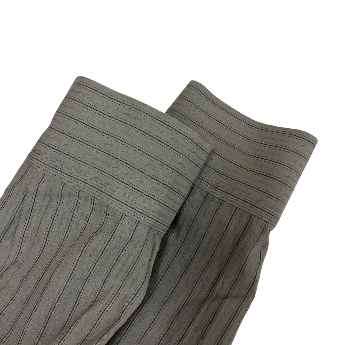 25SSDOBBY STRIPE RIGHT FRONT DOUBLED SHIRTノーカラーストライプシャツYP-B11-014 - Image 7