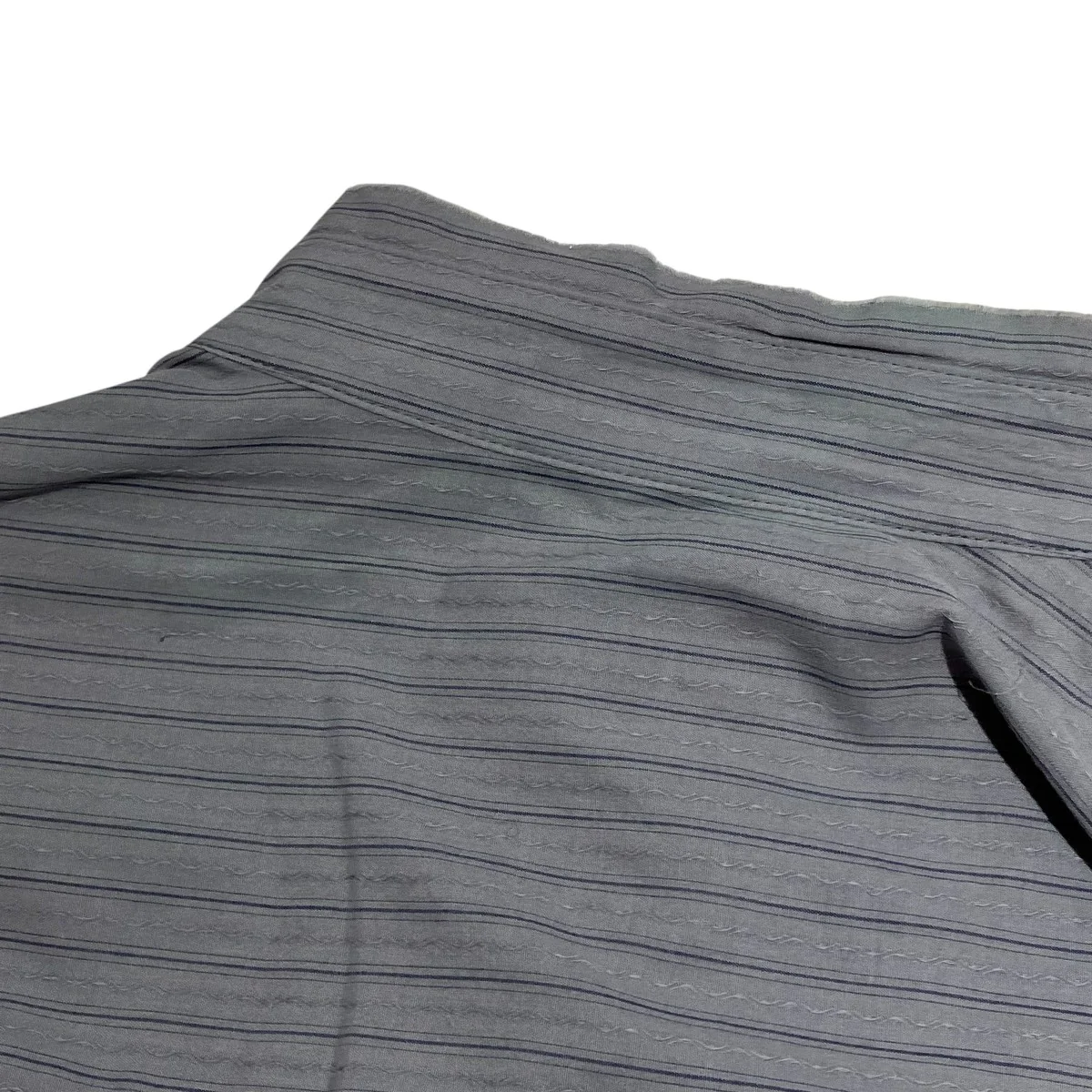 25SSDOBBY STRIPE RIGHT FRONT DOUBLED SHIRTノーカラーストライプシャツYP-B11-014 - Image 9