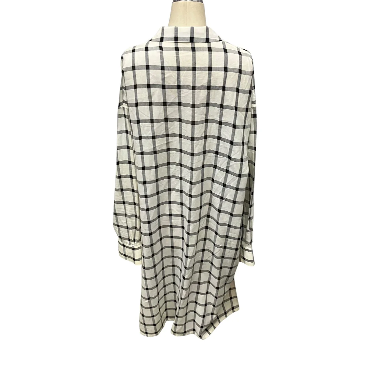 25SSCOTTON CUPRO PLAID SHIRT DRESSチェックシャツワンピースYD-D25-021 - Image 2