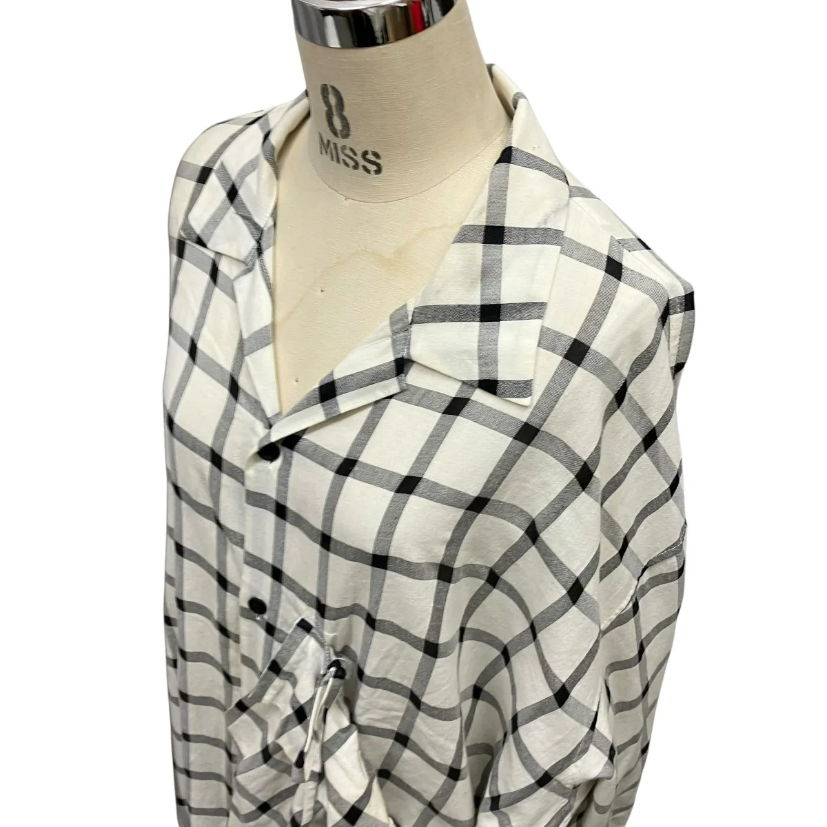 25SSCOTTON CUPRO PLAID SHIRT DRESSチェックシャツワンピースYD-D25-021 - Image 4