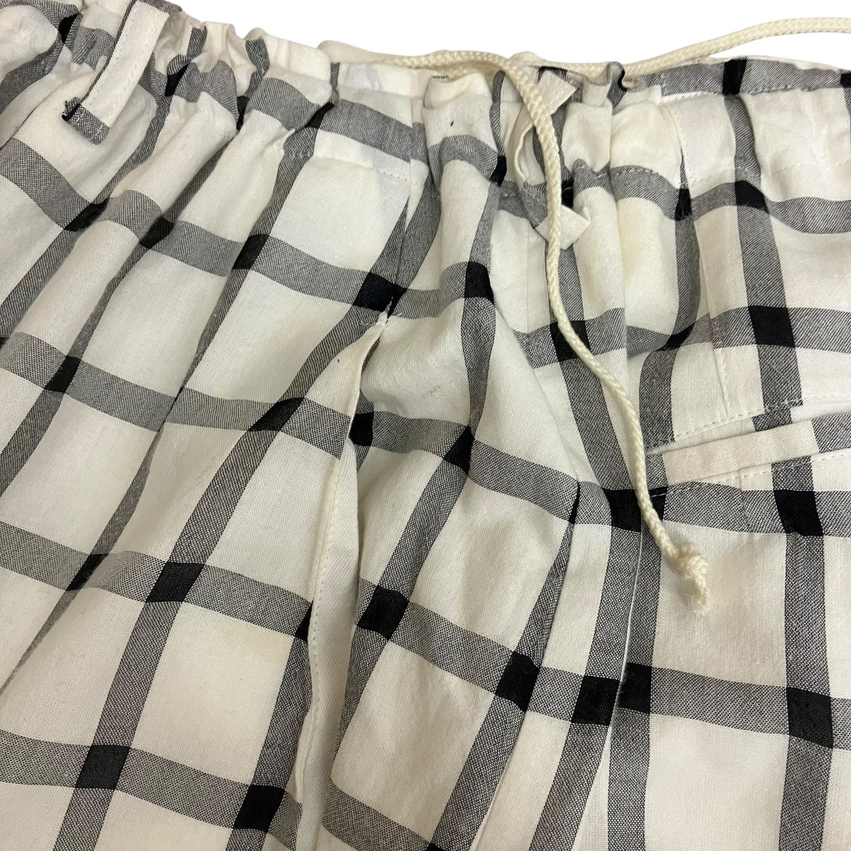 25SSCOTTON CUPRO PLAID PANTSチェックイージーパンツYD-P27-021 - Image 10