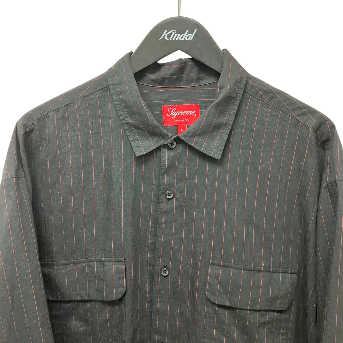 23SSPinstripe Linen Shirt長袖ストライプシャツ - Image 3