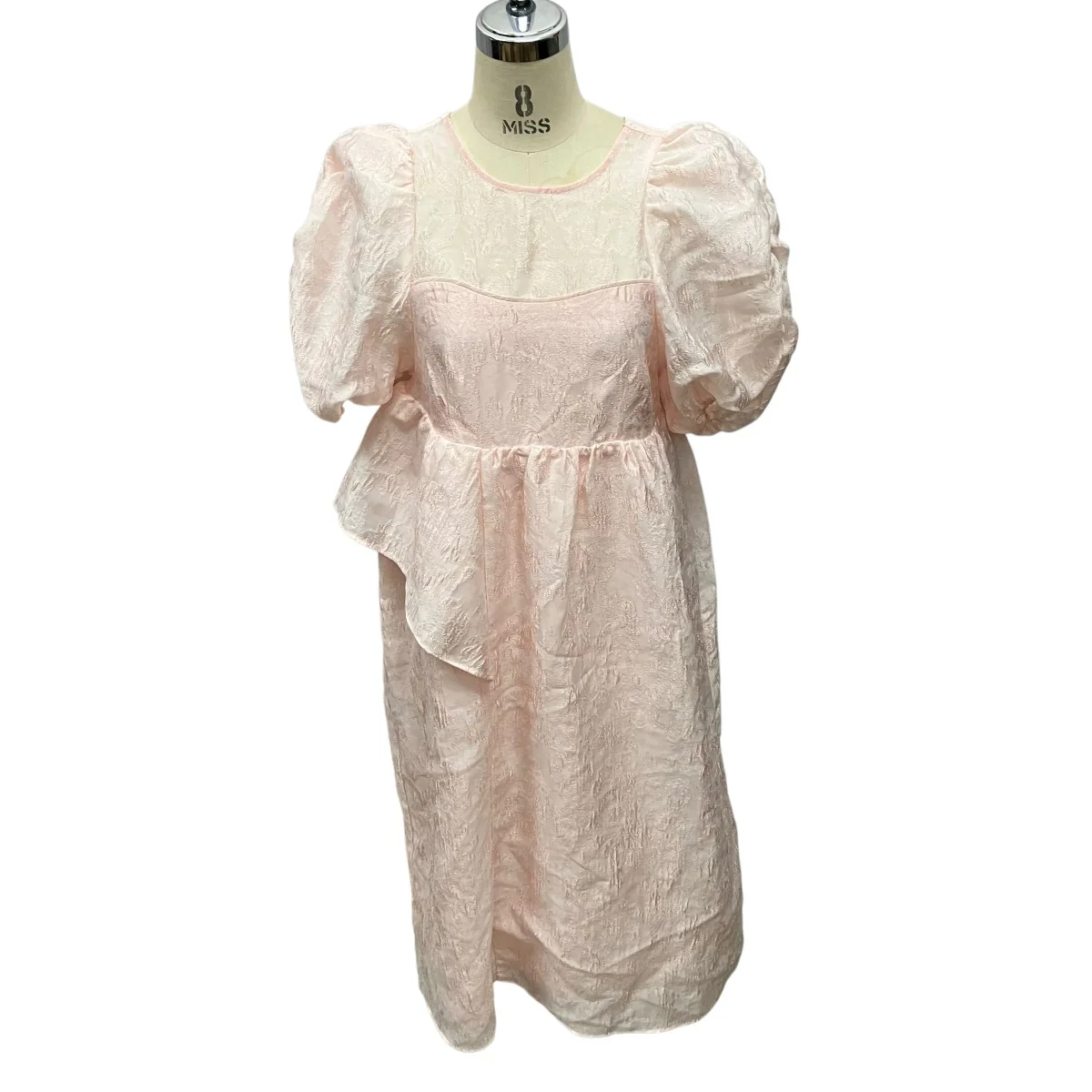 bubble sleeve jacquard dress半袖ジャガードドレス2383-50251-N