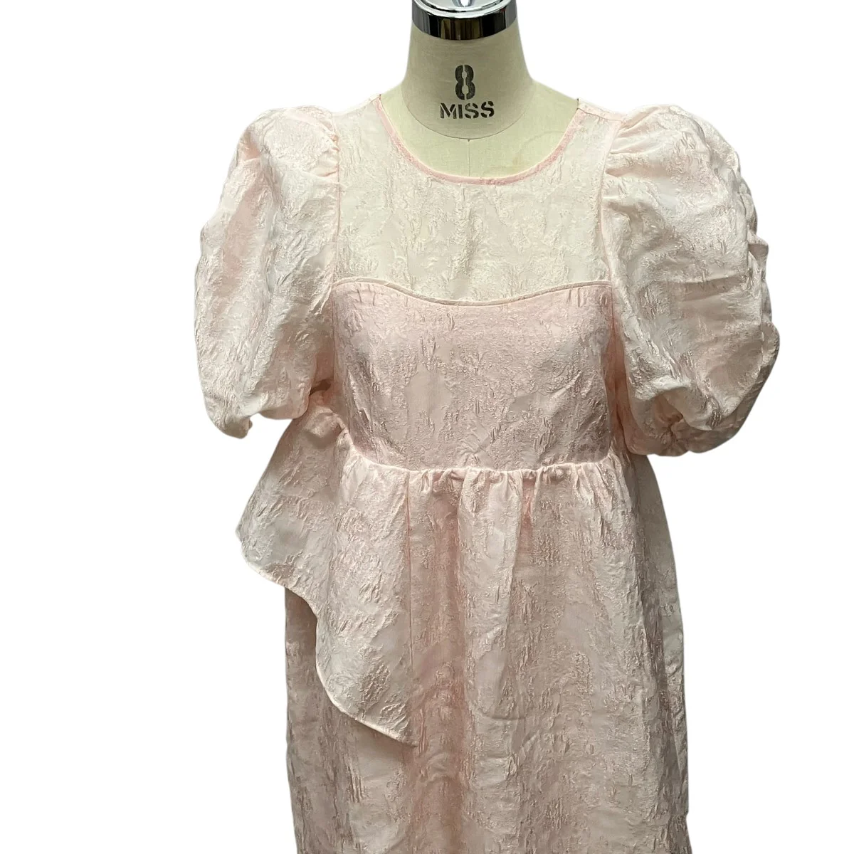 bubble sleeve jacquard dress半袖ジャガードドレス2383-50251-N - Image 4