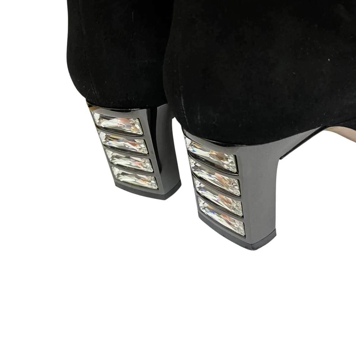 ビジューヒールスウェードロングブーツ - Image 7