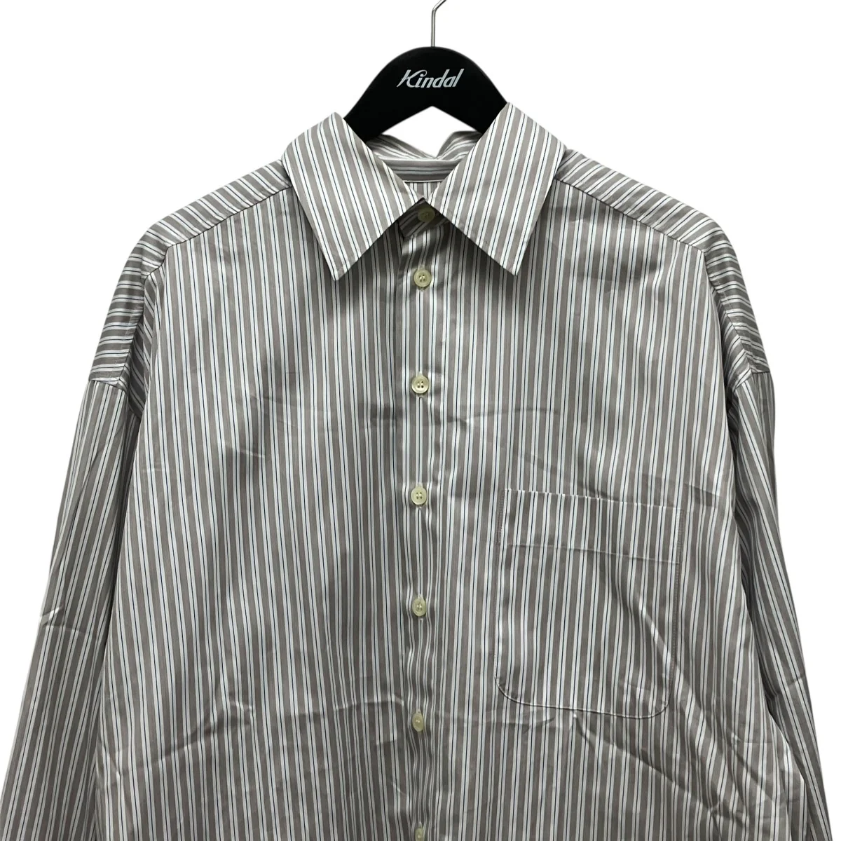 25SSbat fit shirt-sand stripesストライプシャツ - Image 3
