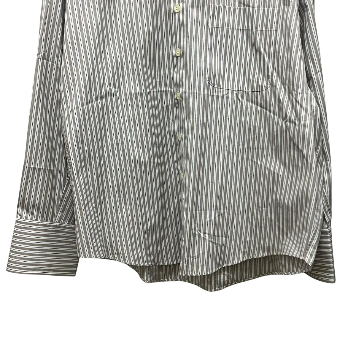 25SSbat fit shirt-sand stripesストライプシャツ - Image 4