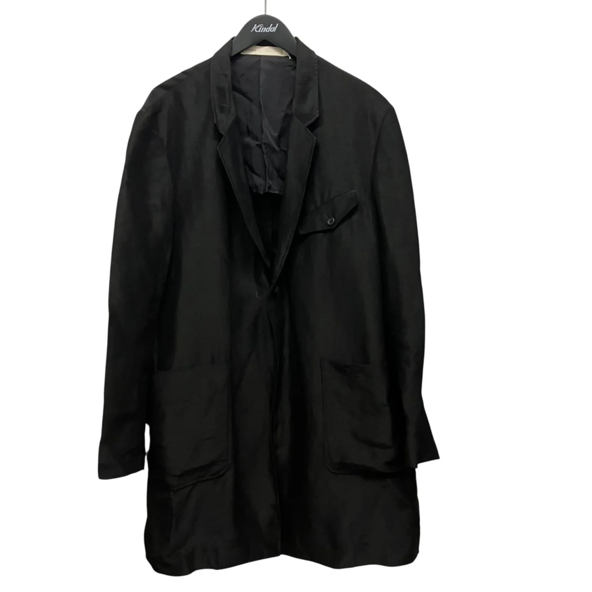 25SSWASHED RAMIE SILK 1B LONG JACKETシルク混テーラードジャケットTOH25SS-03