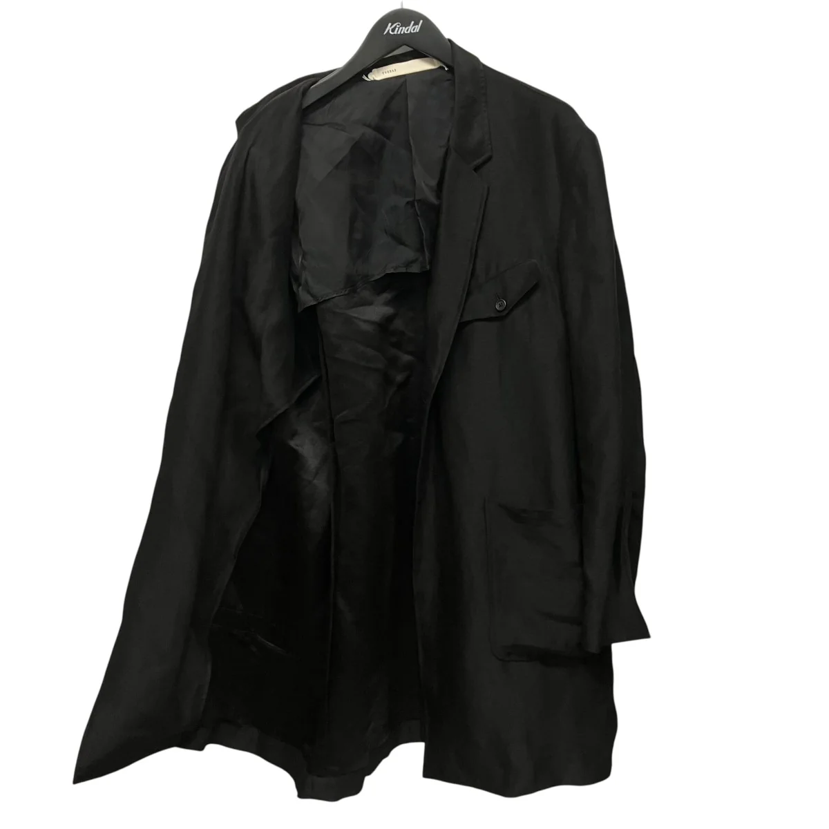 25SSWASHED RAMIE SILK 1B LONG JACKETシルク混テーラードジャケットTOH25SS-03 - Image 3