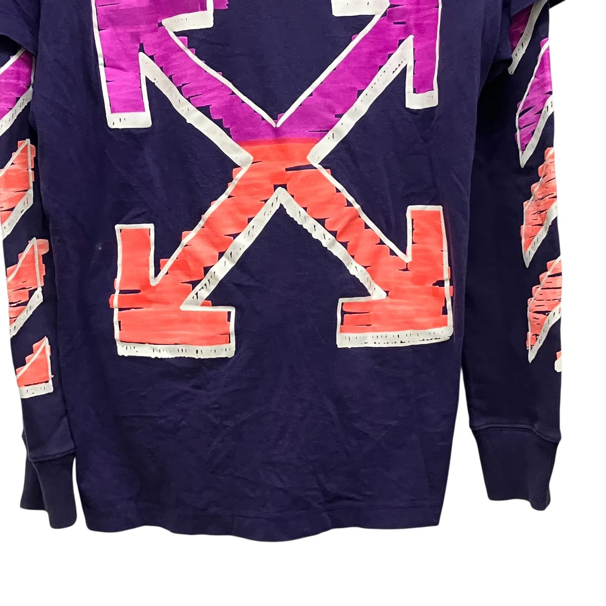 Marker Arrow Layered HoodieバックプリントレイヤードパーカーOMBB051R21FLE002 - Image 4