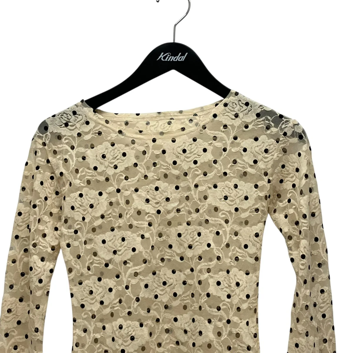 Dot lace see-through topドットシアーレースカットソー - Image 3