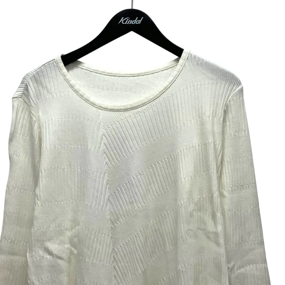 25AWRANDOM RIB STRIPE ROUND NECK FLARE LONG SLEEVE TラウンドネックカットソーYL-T09-062 - Image 3