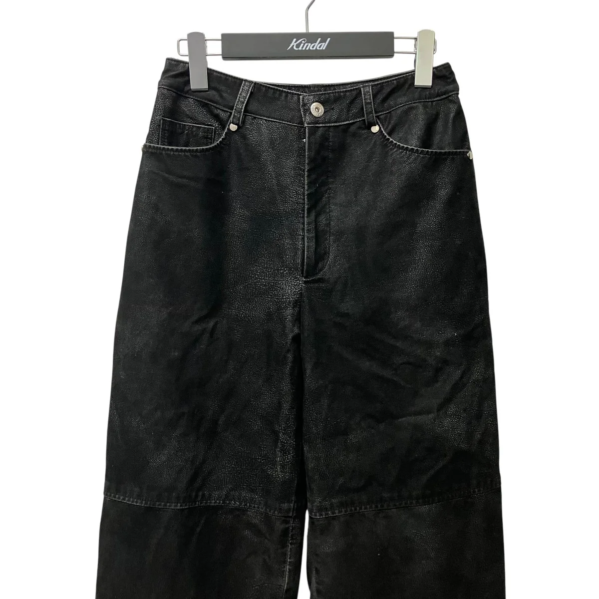Italian Vegan Leather Washed Pantsデニムパンツ31242465103 - Image 3