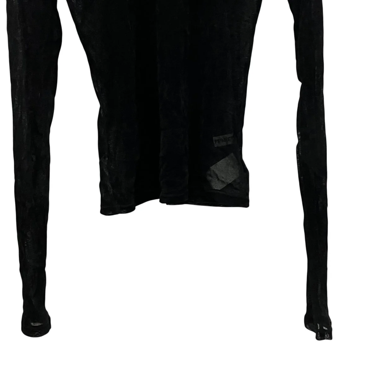 Flocky Tulle Turtle Topベロアレースハイネックカットソー31232415104 - Image 4