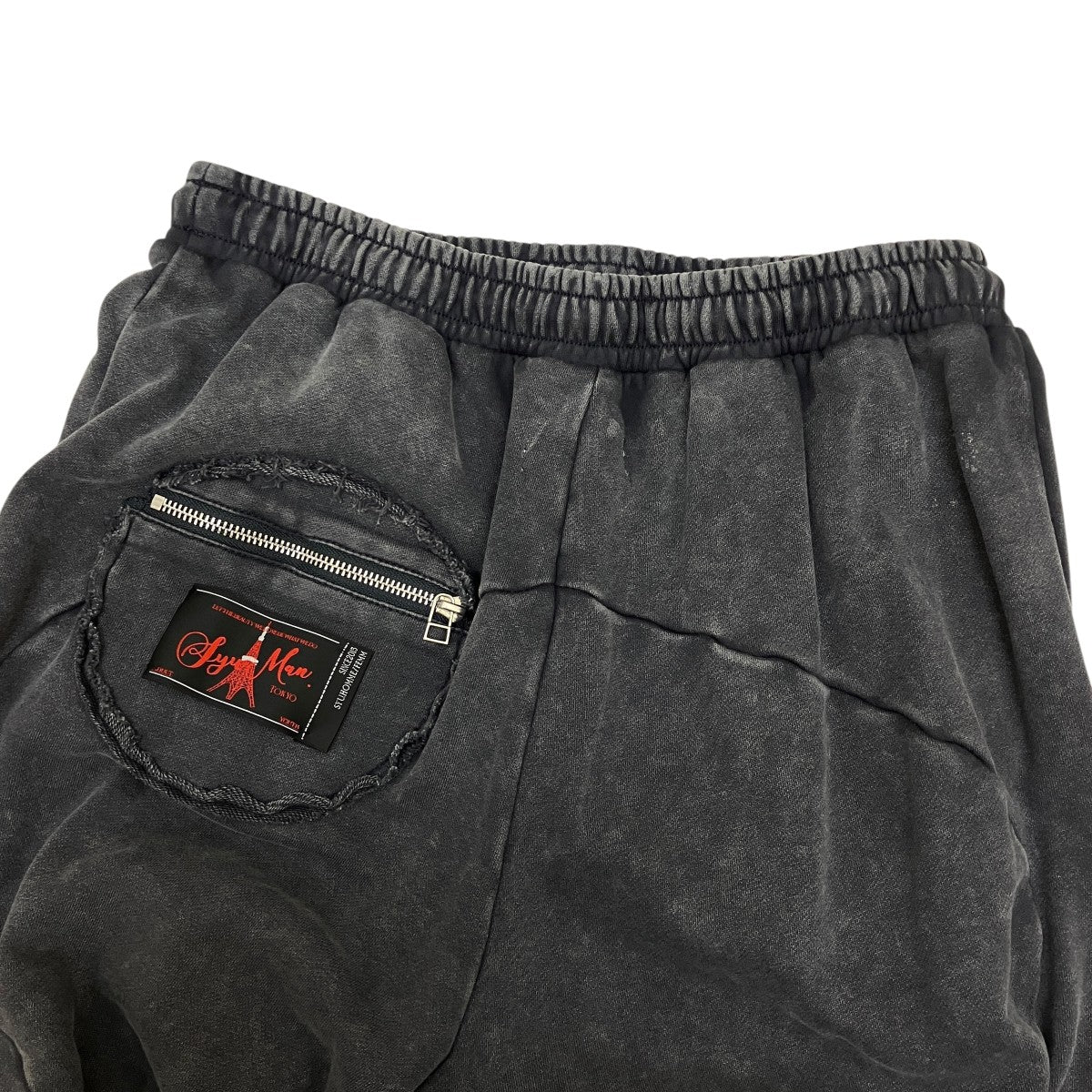 25ss-SY018 Wave gather Acid trousersスウェットパンツ - Image 3