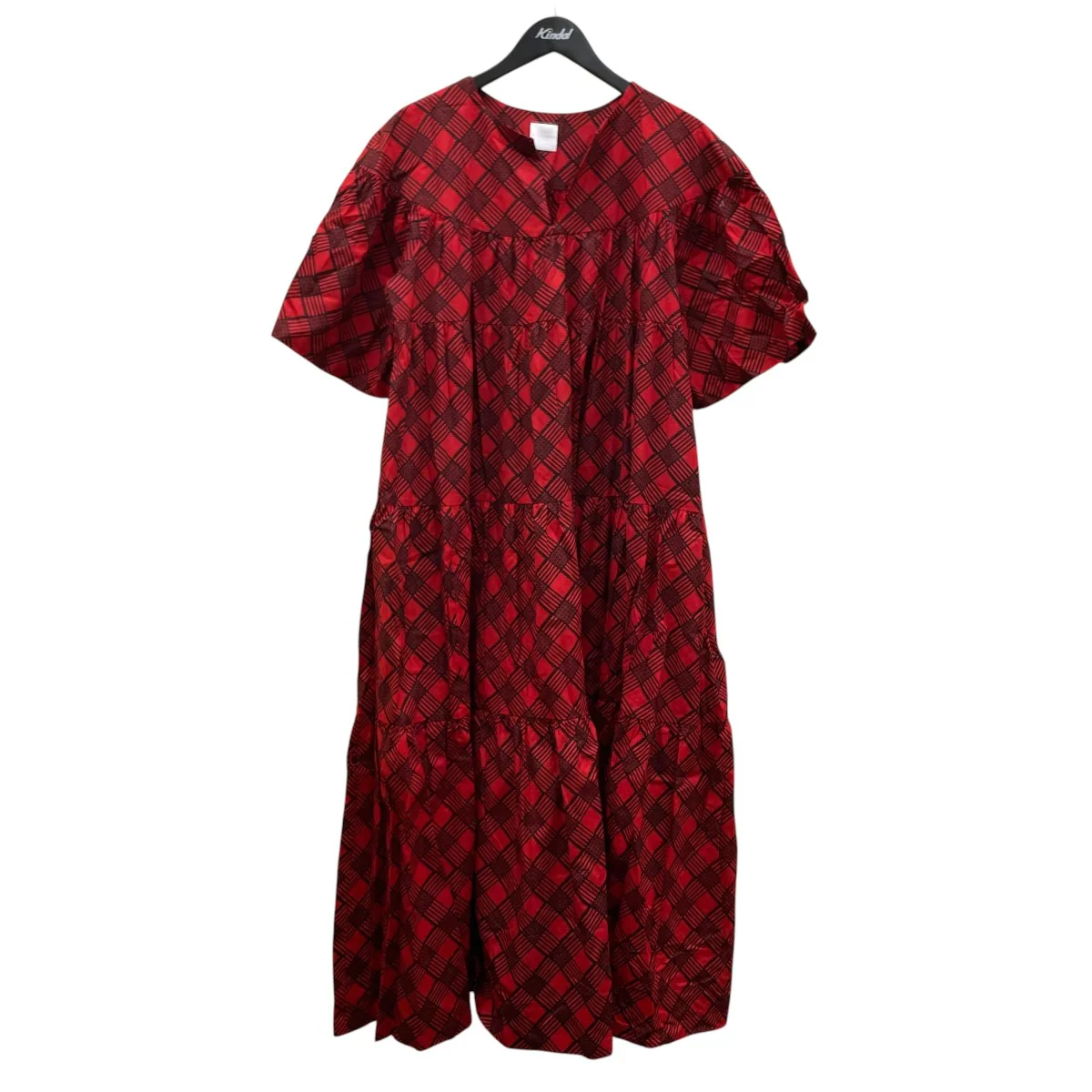 25SSAFRICAN WAX PRINT DRESSワンピース