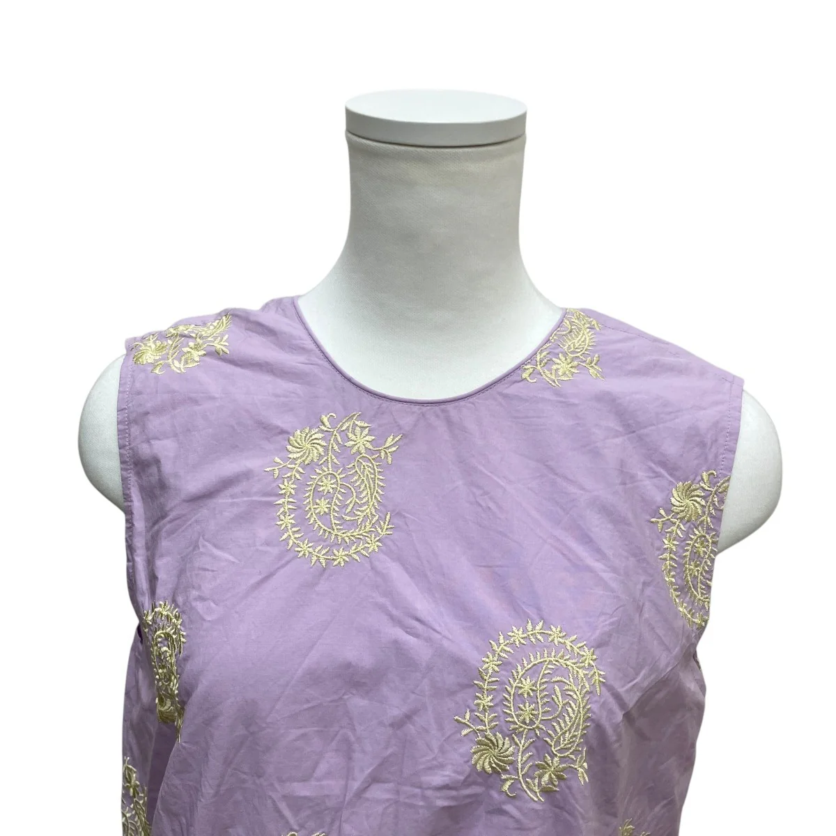 poplin paisley emb sleeveless top刺繍ノースリーブブラウス010241GL5 - Image 2