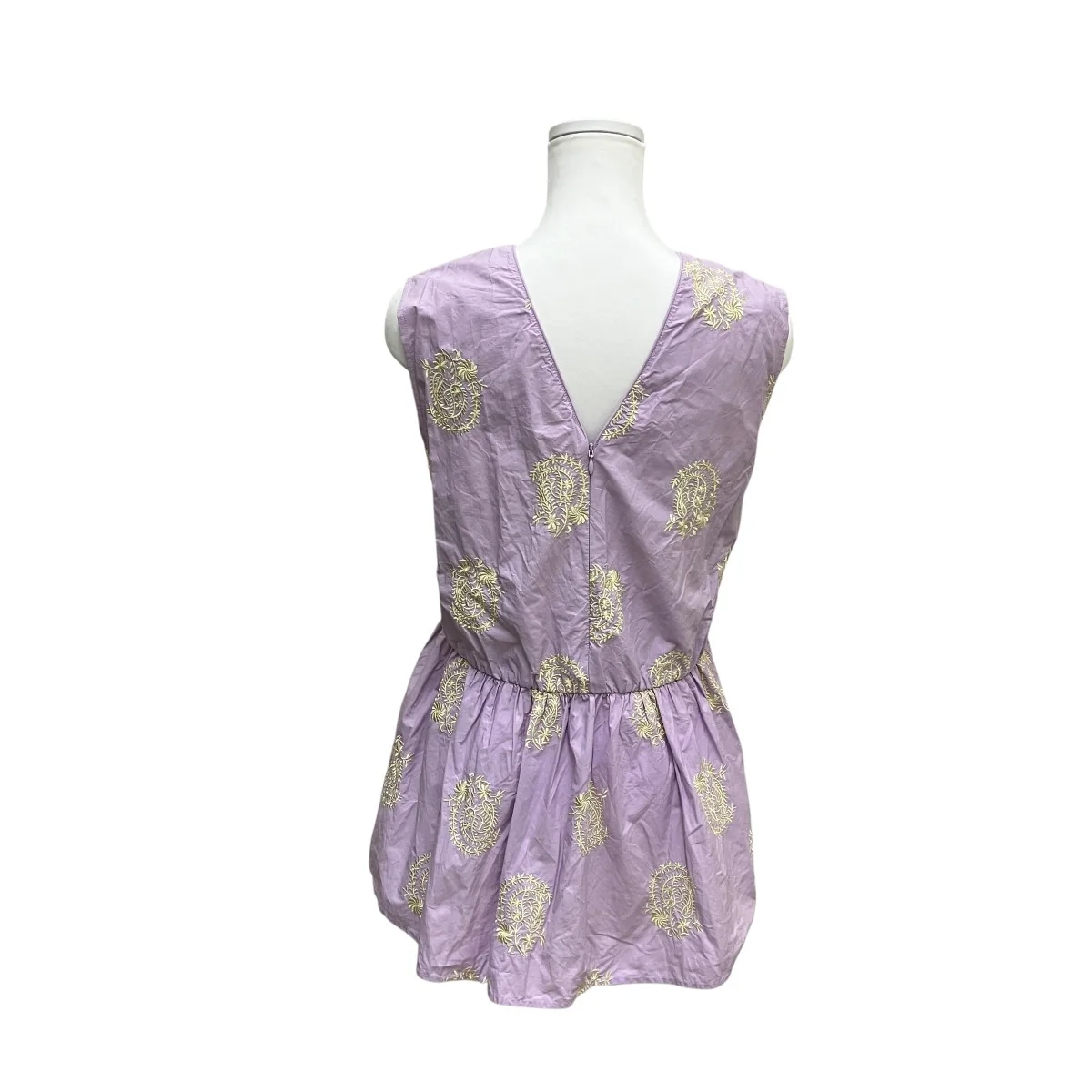 poplin paisley emb sleeveless top刺繍ノースリーブブラウス010241GL5 - Image 4