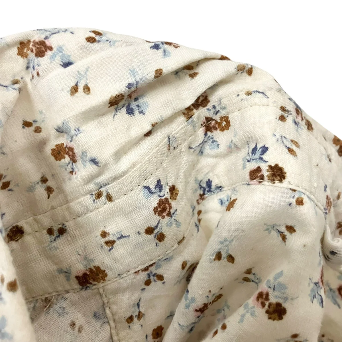 インドカディ森花プリントのくしゅくしゅブラウス総柄シャツ70930053 - Image 4