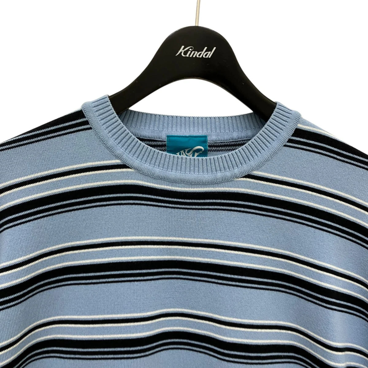 Border Crew Neck S S Knitボーダー半袖ニット - Image 2