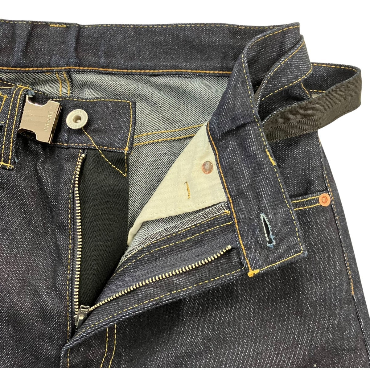 「Wide Denim Pants」ベルテッドワイドデニムパンツ - Image 4