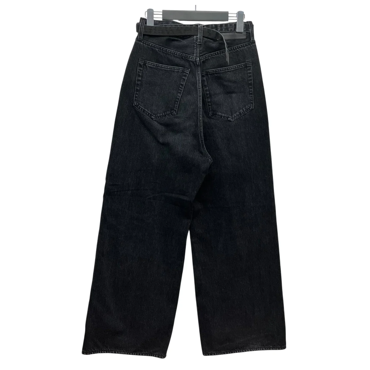 「Wide Denim Pants」ベルテッドワイドデニムパンツ - Image 2