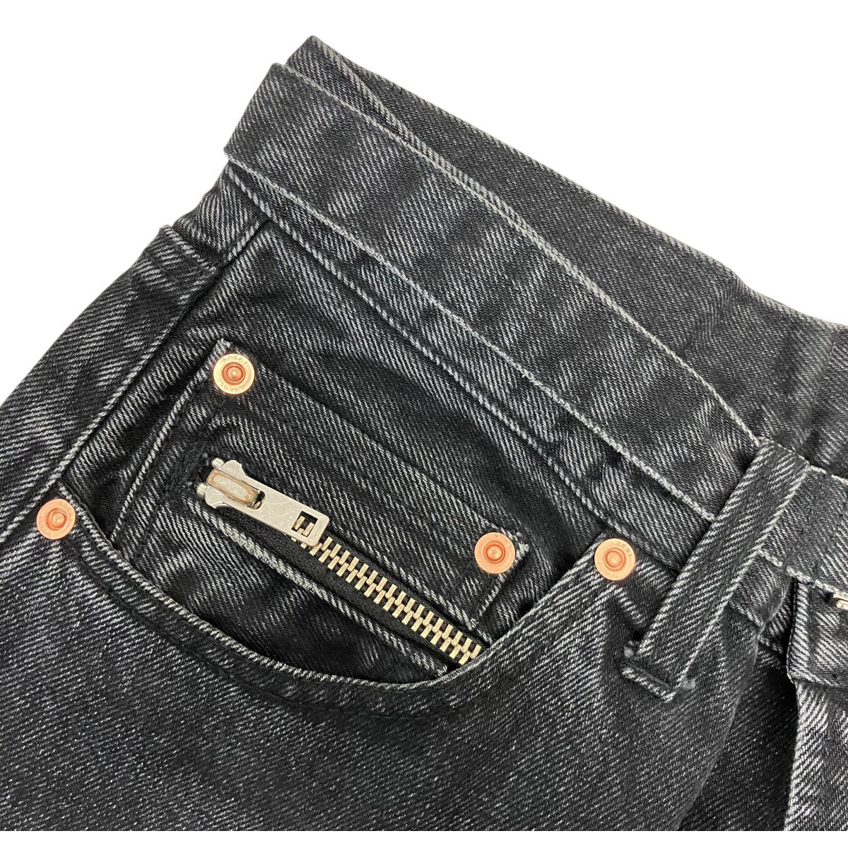 「Wide Denim Pants」ベルテッドワイドデニムパンツ - Image 3