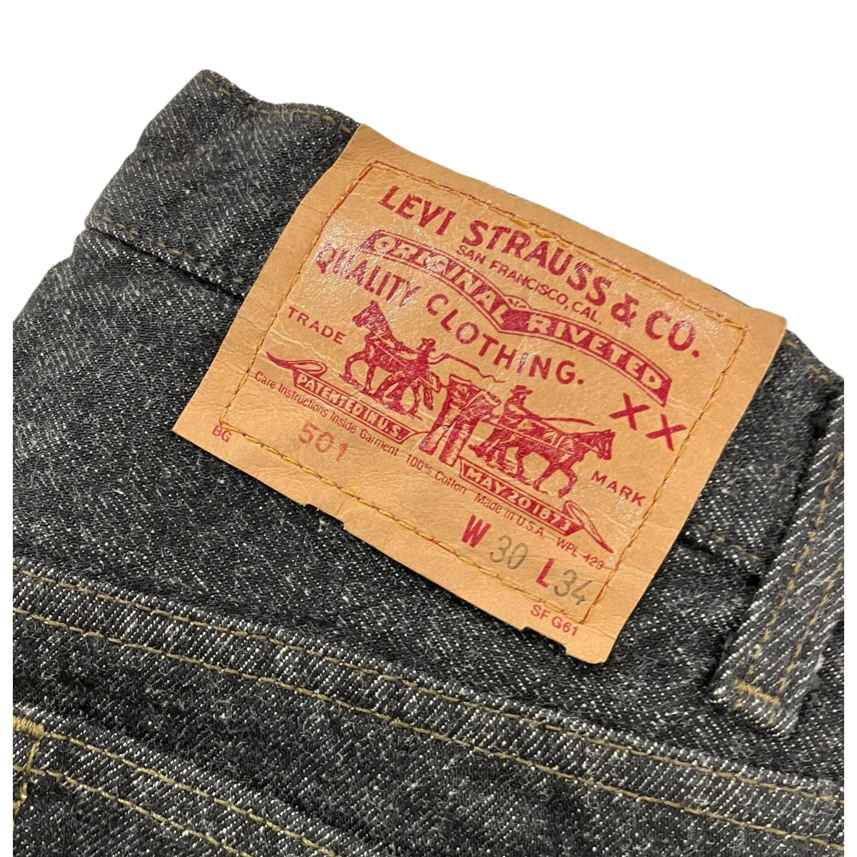MADE IN USA スモールe ボタン裏刻印“544 先染め501デニムパンツ - Image 5