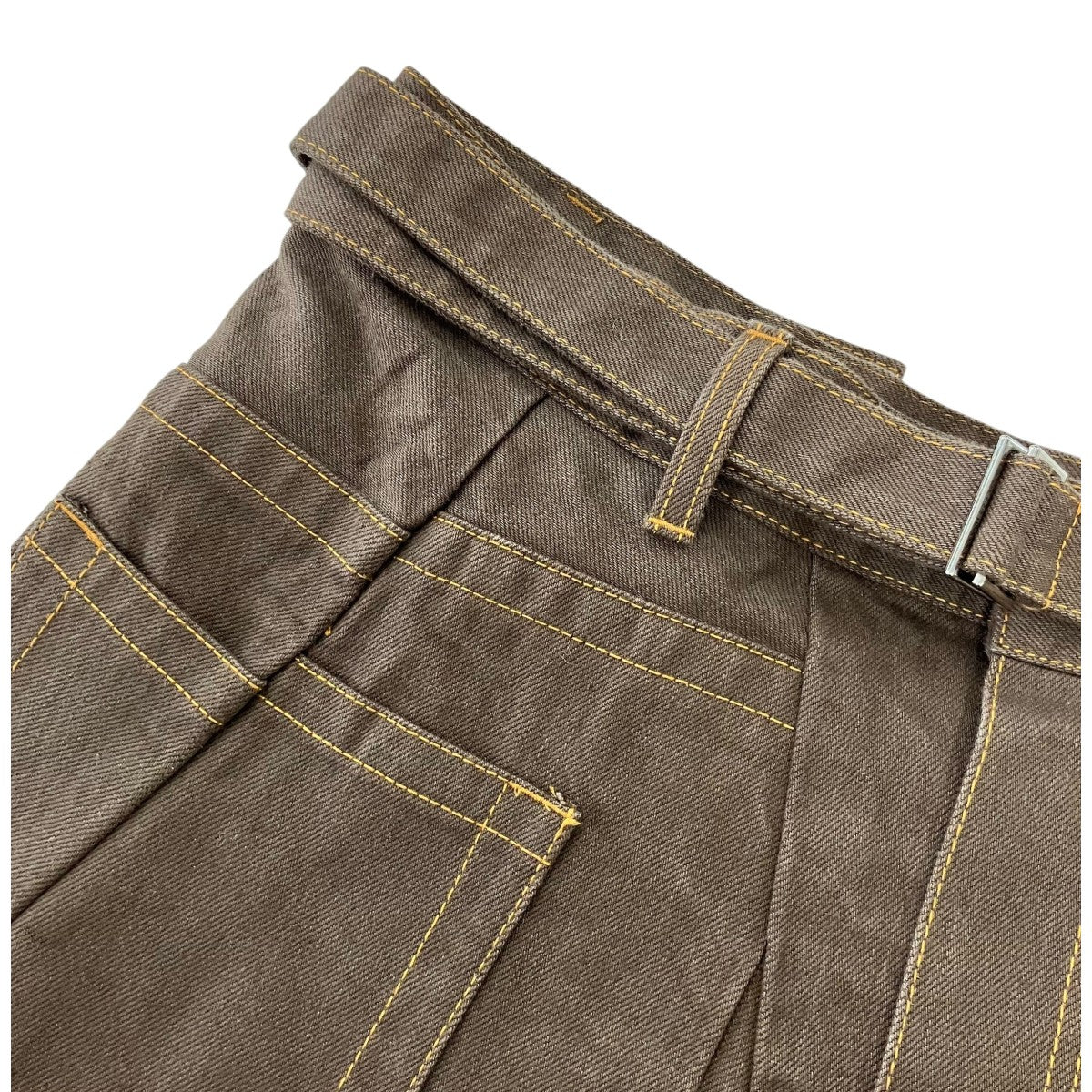 「Denim Skirt」ベルテッドデニムスカート - Image 4