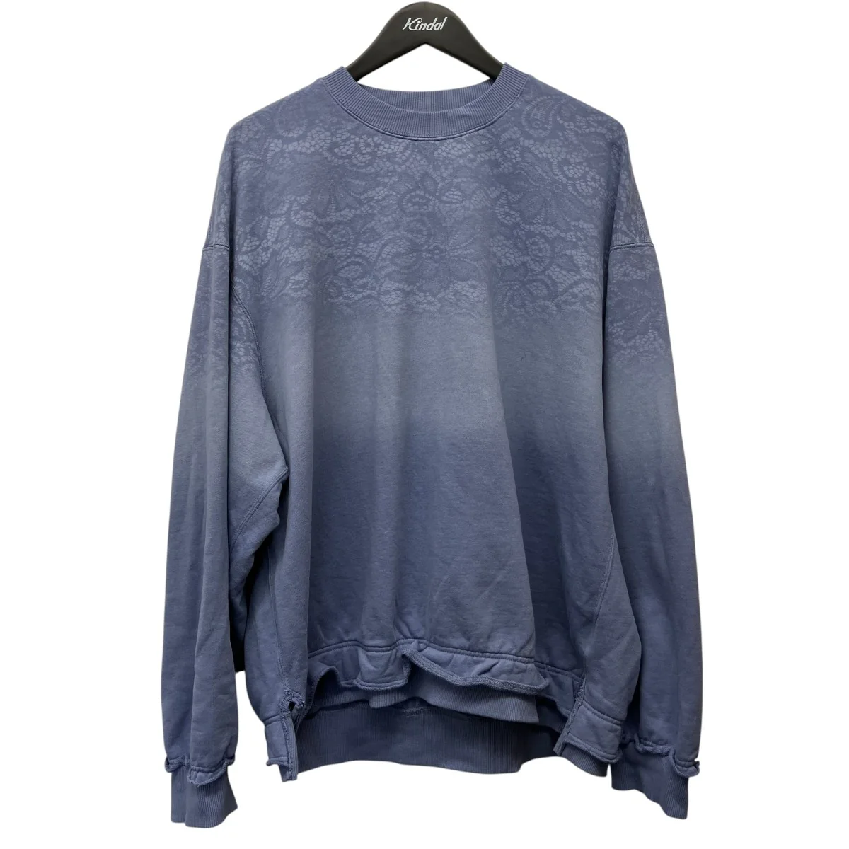 Lace Spray Dye Prime-Over Crew Neck Sweatshirtレースオーバークルーネックスウェット
