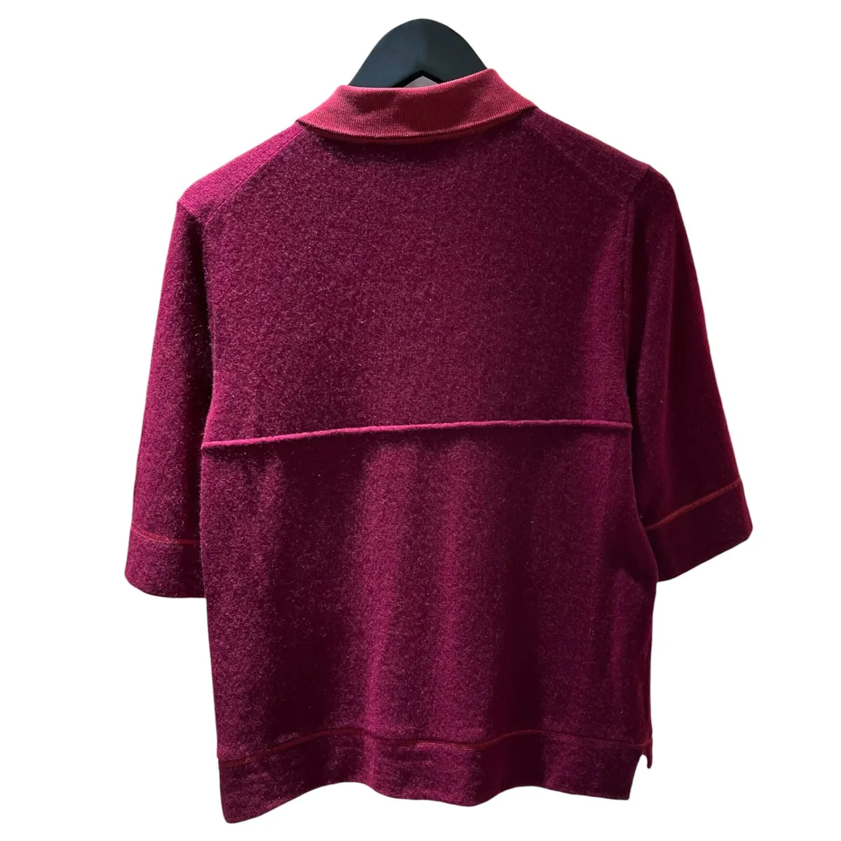 Cashmere100%刺繍ニットポロシャツP43726K04581 - Image 2
