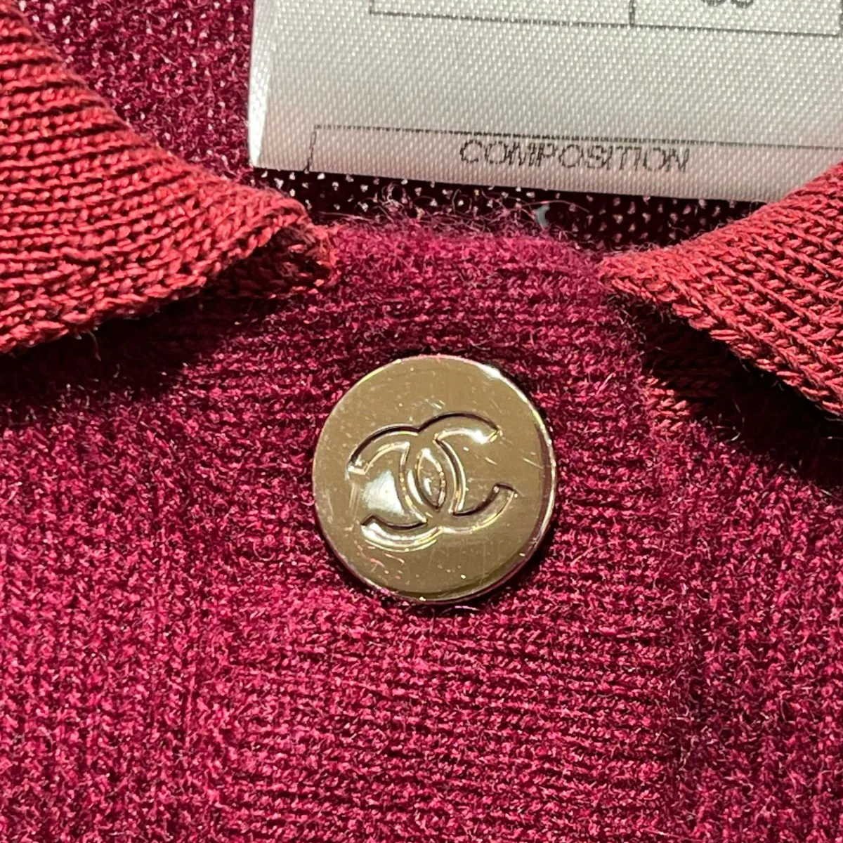 Cashmere100%刺繍ニットポロシャツP43726K04581 - Image 5