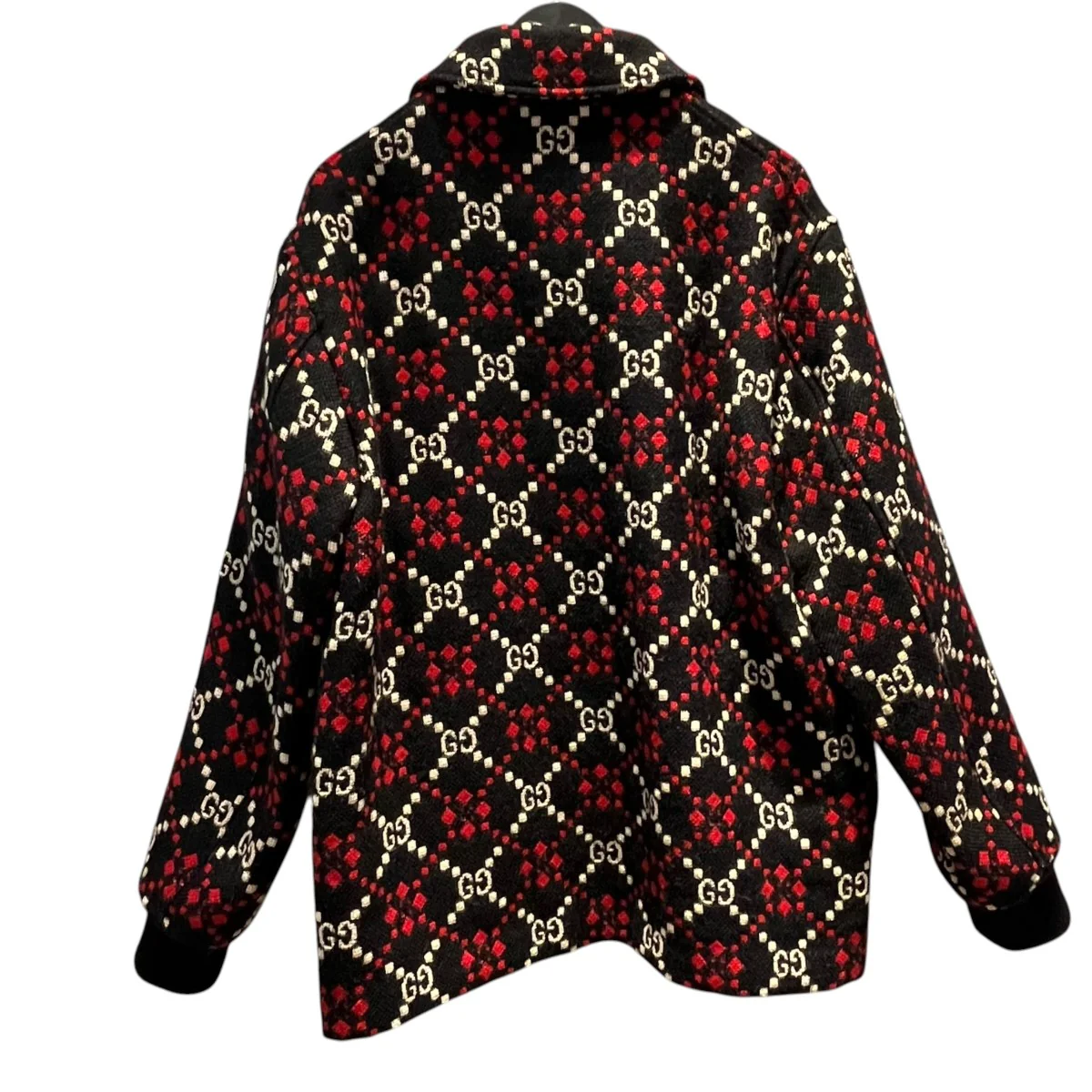 ジップジャケット546330 19AW Macro GG diamond wool jacket - Image 2
