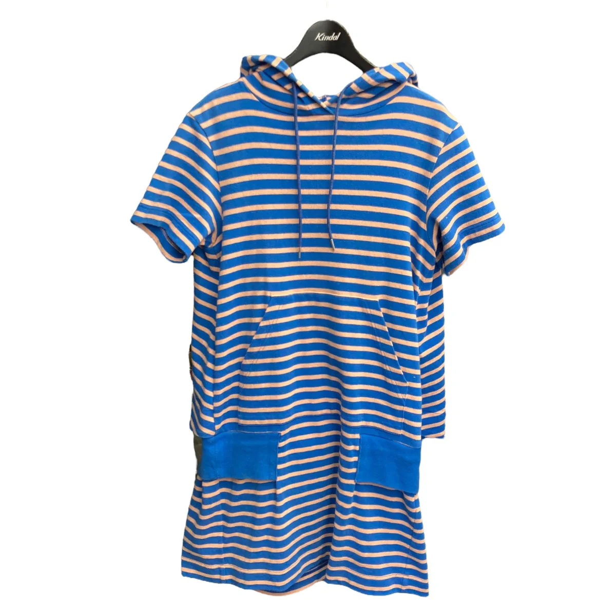 STRIPED HOODIE DRESS半袖フーディー18 03698