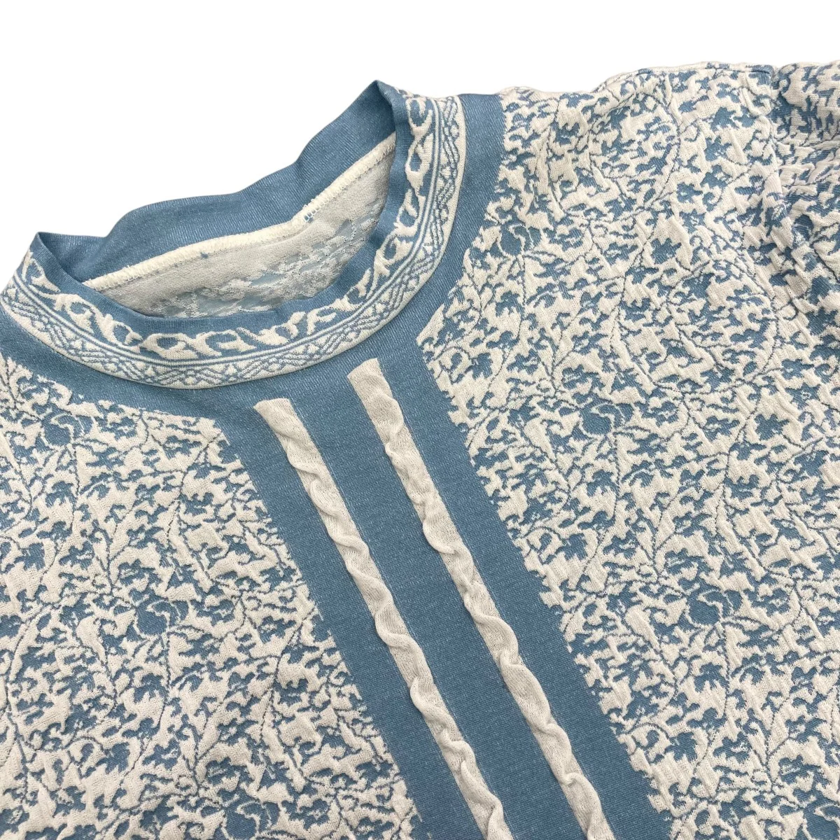 24SSLandscape Graphic Sheer Knitted Crew Neck Top半袖カットソーMM24SS KN010 - Image 3