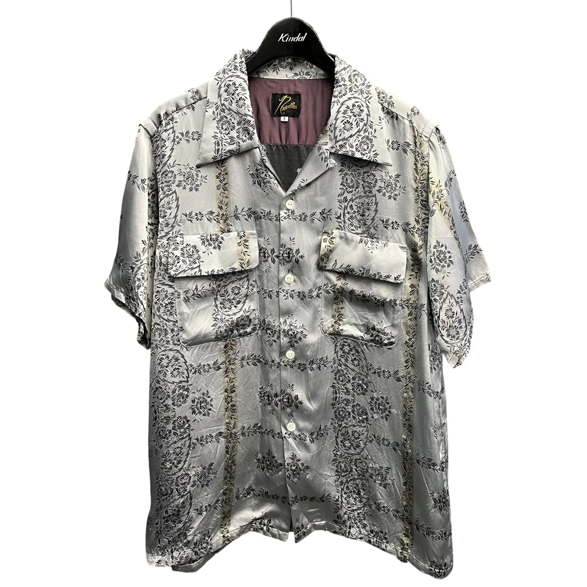 Cupra Sateen Flower Short-Sleeve Classic Shirt半袖シャツMR143