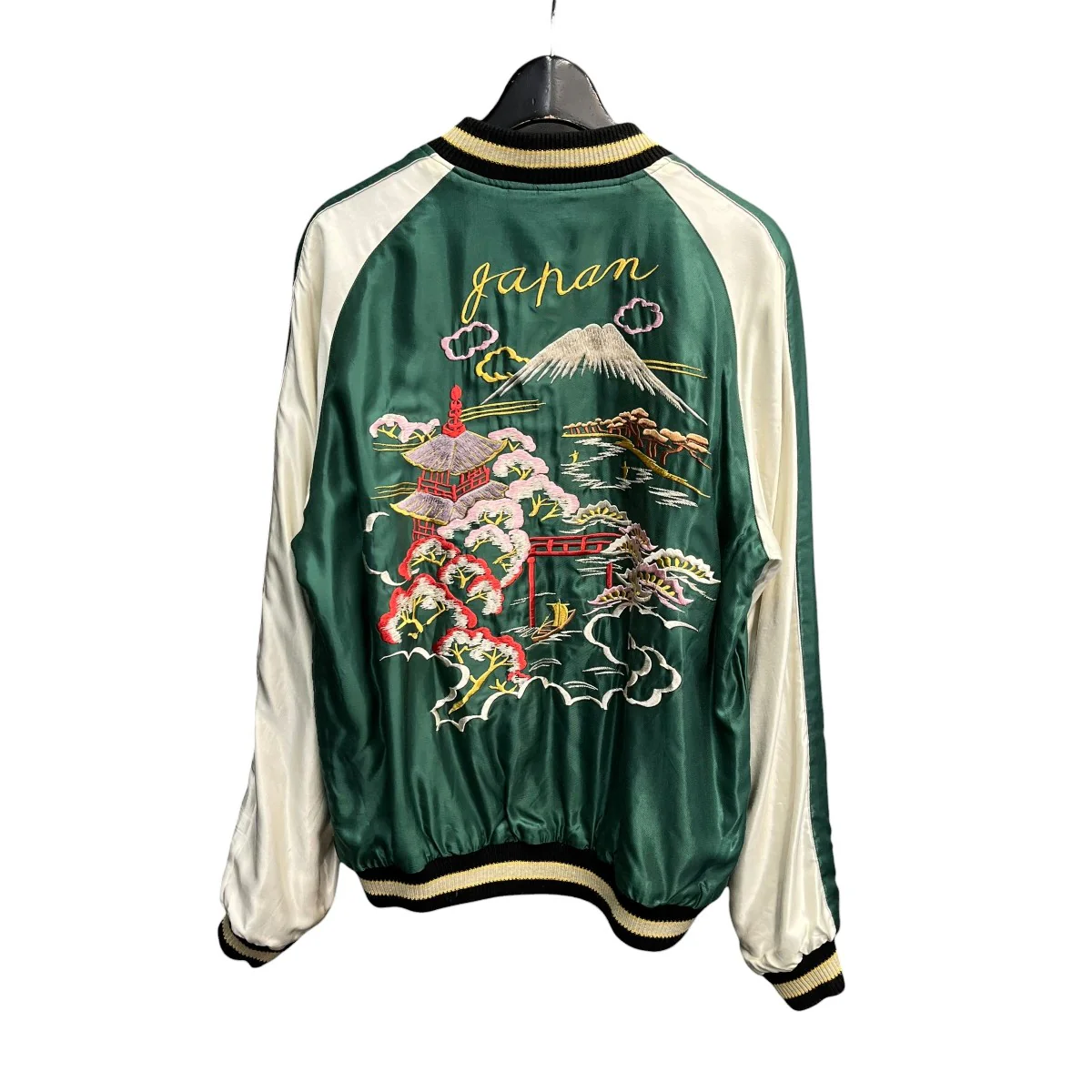 Early 1950s Style Acetate Souvenir Jacket “WHITE DRAGON” × “LANDSCAPE”リバーシブルスカジャンTT15390 - Image 4