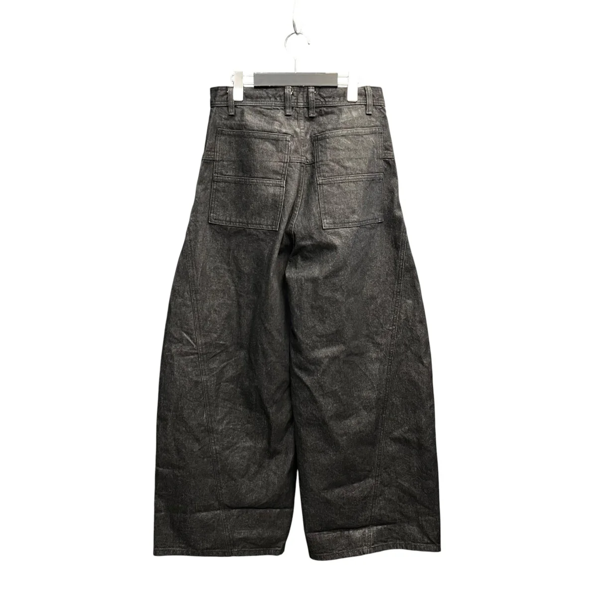 FRONT ZIP BAGGY WAXED BLKデニムパンツFL261PT01 - Image 2