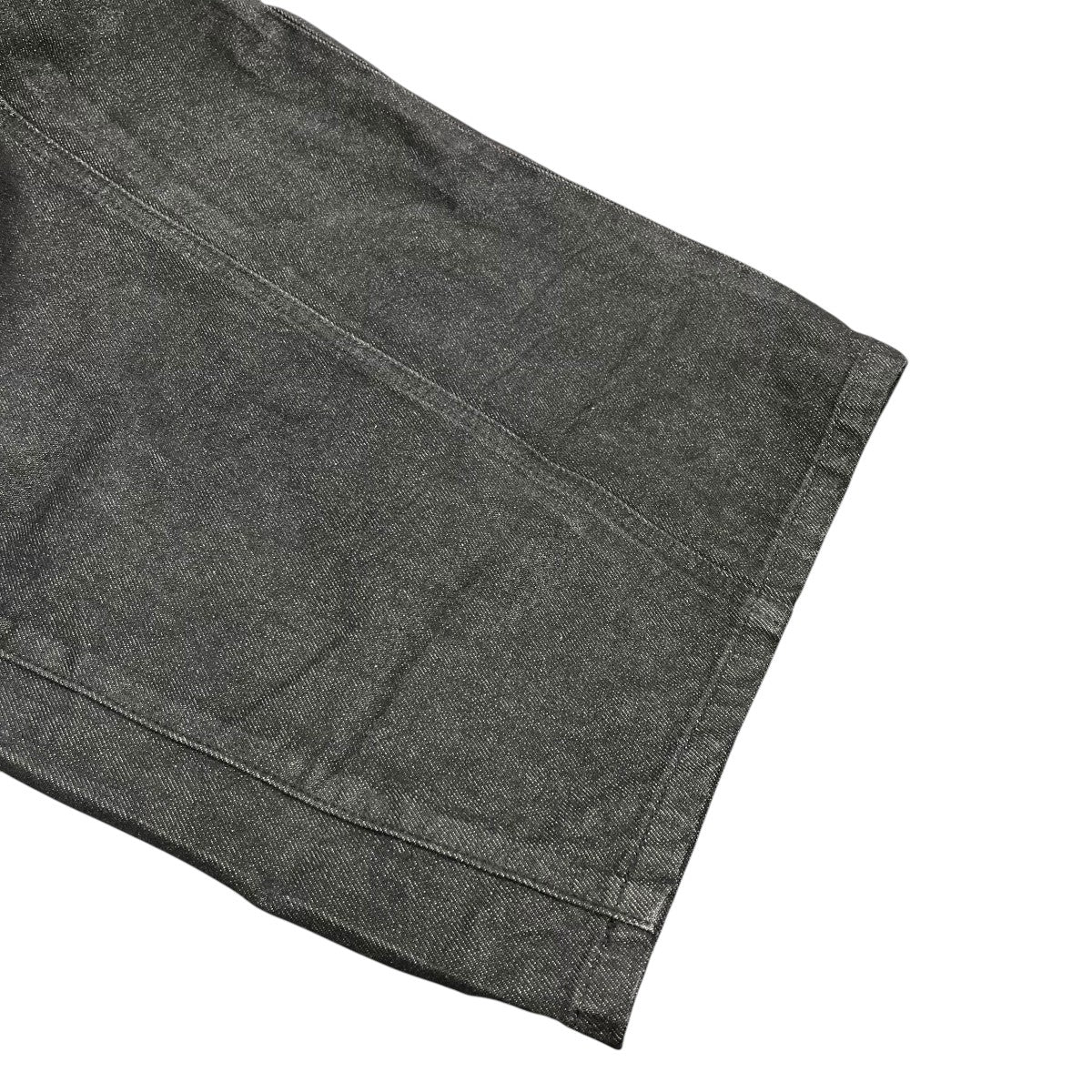 FRONT ZIP BAGGY WAXED BLKデニムパンツFL261PT01 - Image 4