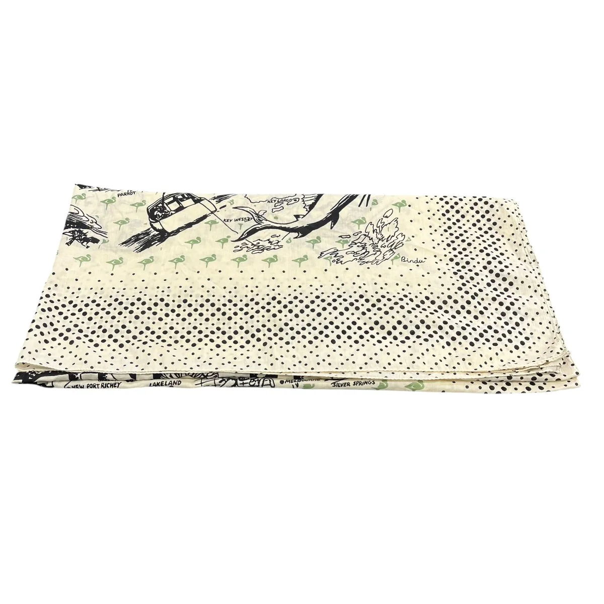 COTTON VOILE Map Scarf コットンバンダナ ビッグスカーフ - Image 4