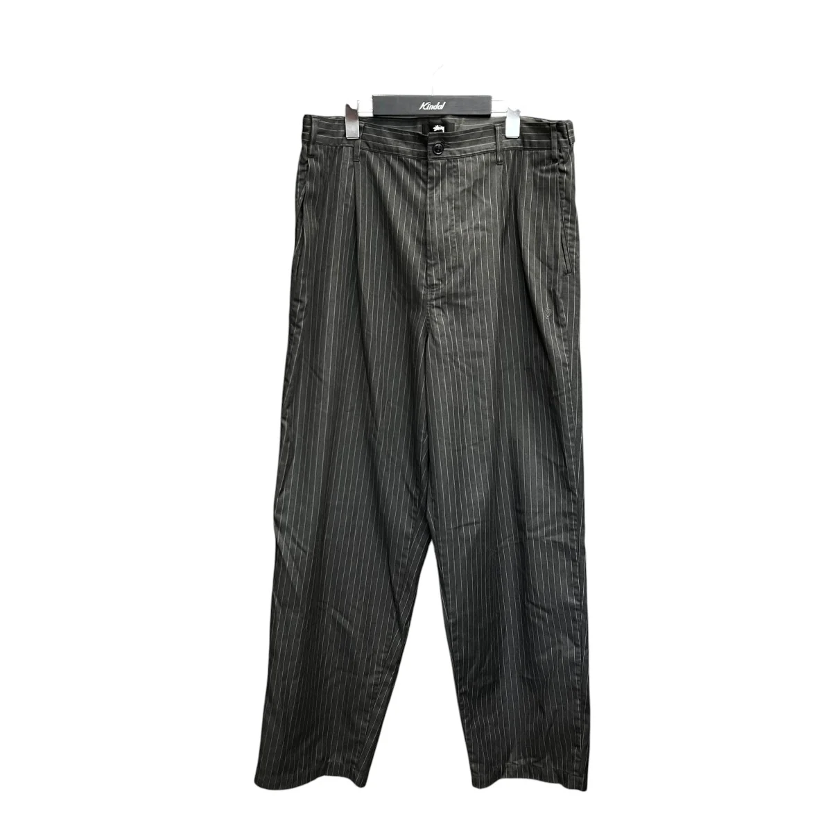 STRIPED VOLUME PLEATED TROUSERスラックス116623